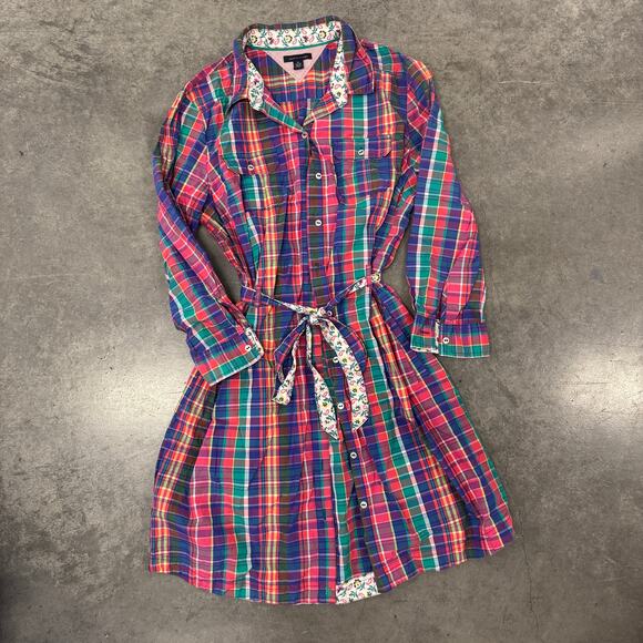 Tommy Hilfiger Multicolor Plaid Mini Dress - Picture 1 of 6